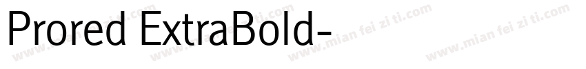 Prored ExtraBold字体转换
